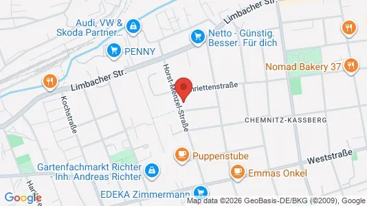 Apartments for rent i Chemnitz - kort over placeringen