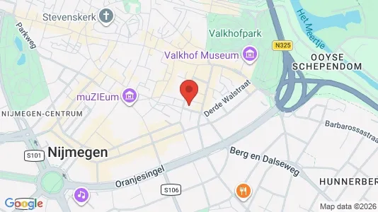 Rooms for rent i Nijmegen - kort over placeringen