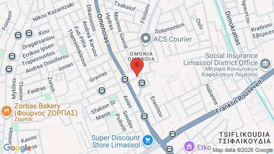 Apartments for rent i Limassol - kort over placeringen