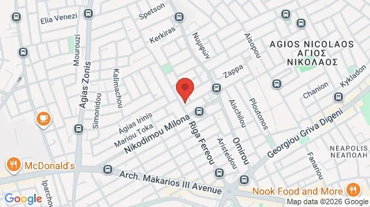 Apartments for rent i Mesa Geitonia - kort over placeringen