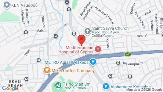 Apartments for rent i Limassol - kort over placeringen