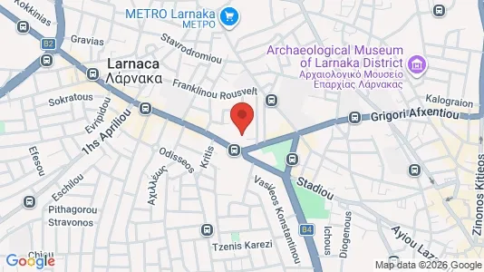 Apartments for rent i Larnaca - kort over placeringen
