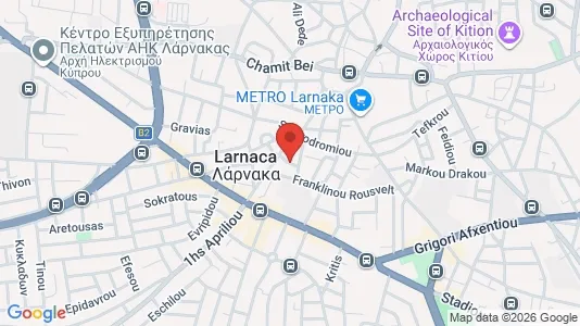 Apartments for rent i Larnaca - kort over placeringen