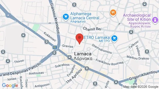 Apartments for rent i Larnaca - kort over placeringen