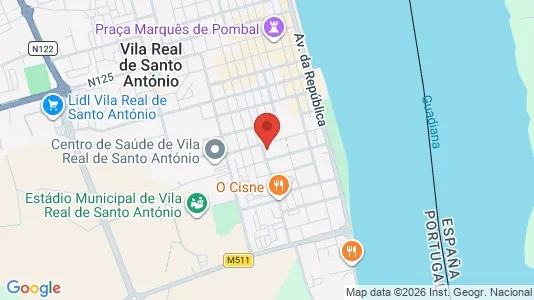 Apartments for rent i Vila Real de Santo António - kort over placeringen
