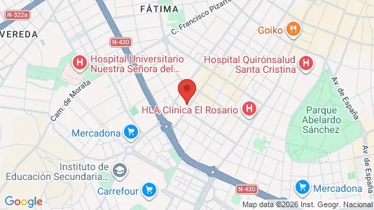 Apartments for rent i Albacete - kort over placeringen
