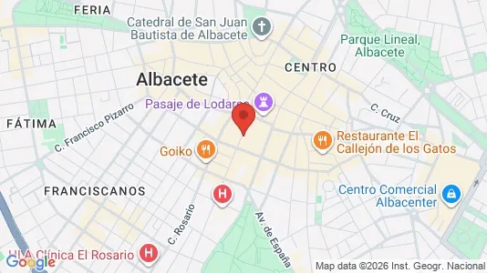 Apartments for rent i Albacete - kort over placeringen