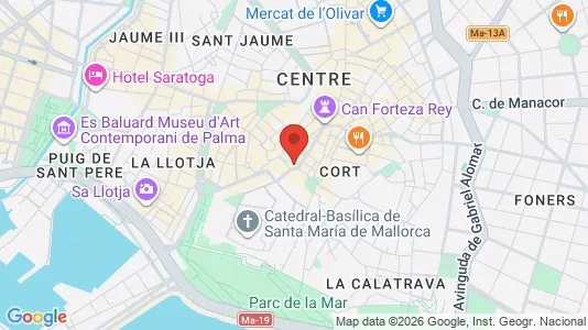 Apartments for rent i Palma de Mallorca - kort over placeringen