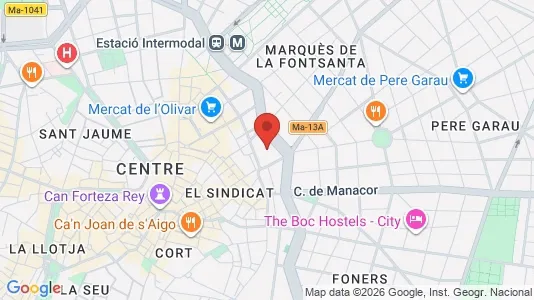 Apartments for rent i Palma de Mallorca - kort over placeringen