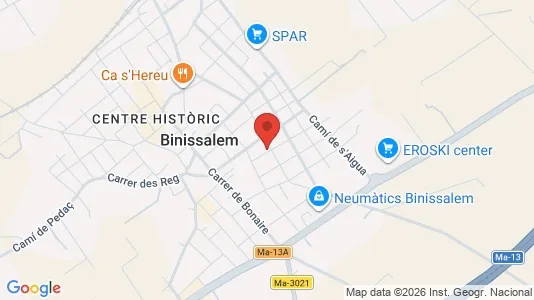 Apartments for rent i Binissalem - kort over placeringen