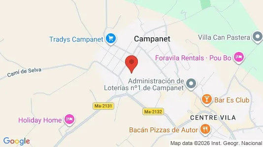 Apartments for rent i Campanet - kort over placeringen