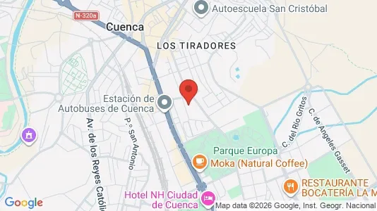 Apartments for rent i Cuenca - kort over placeringen