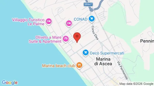 Apartments for rent i Ascea - kort over placeringen