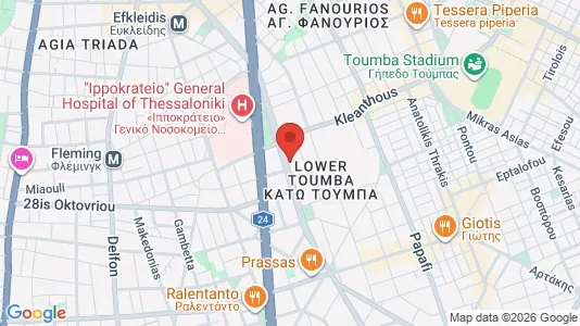 Apartments for rent i Thessaloniki - kort over placeringen