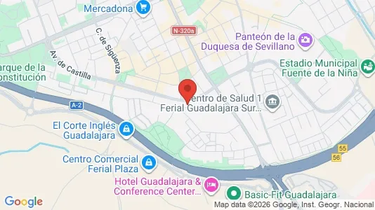 Apartments for rent i Guadalajara - kort over placeringen