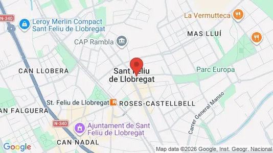 Apartments for rent i Sant Feliu de Llobregat - kort over placeringen