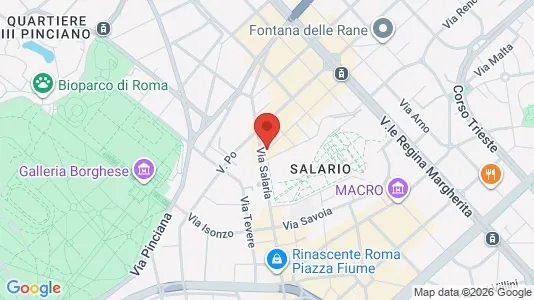 Apartments for rent i Roma Municipio II – Parioli/Nomentano - kort over placeringen