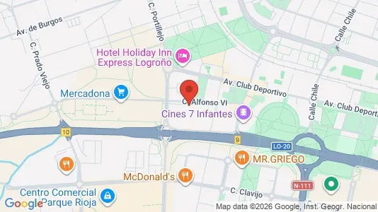 Apartments for rent i Logroño - kort over placeringen
