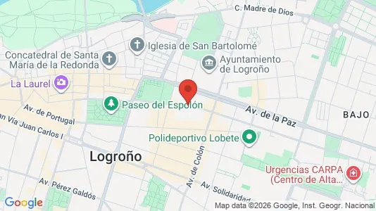 Apartments for rent i Logroño - kort over placeringen