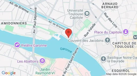 Apartments for rent i Toulouse - kort over placeringen