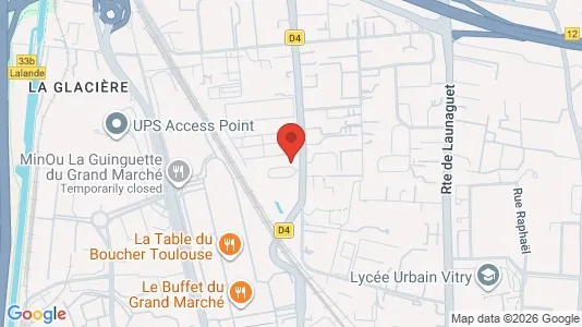 Apartments for rent i Toulouse - kort over placeringen