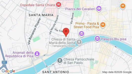 Apartments for rent i Pisa - kort over placeringen
