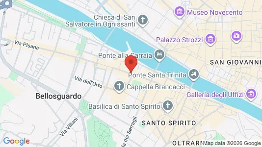 Apartments for rent i Florence - kort over placeringen