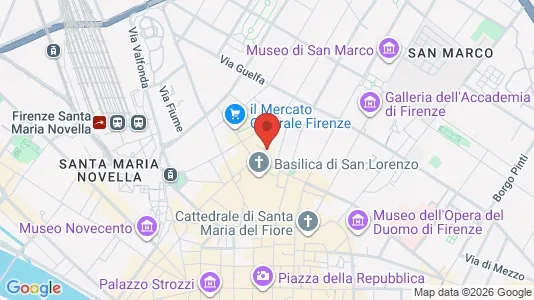 Apartments for rent i Florence - kort over placeringen