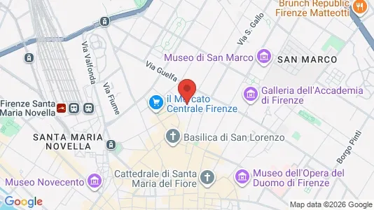 Apartments for rent i Florence - kort over placeringen