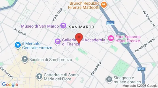 Apartments for rent i Florence - kort over placeringen
