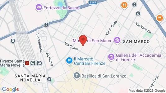 Apartments for rent i Florence - kort over placeringen