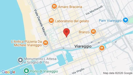Apartments for rent i Viareggio - kort over placeringen
