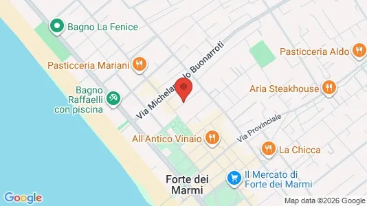 Apartments for rent i Forte dei Marmi - kort over placeringen