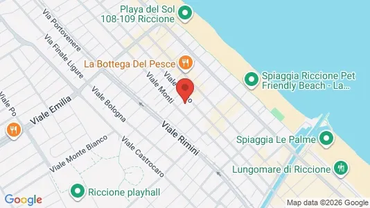 Apartments for rent i Riccione - kort over placeringen