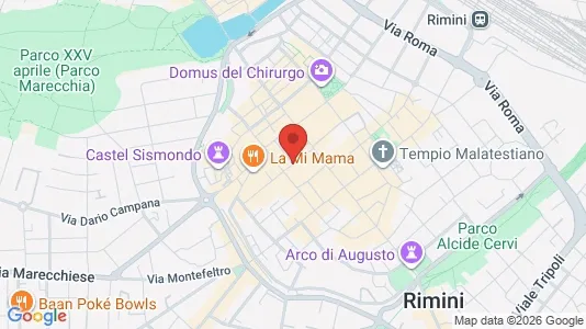 Apartments for rent i Rimini - kort over placeringen