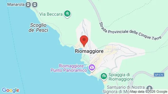 Apartments for rent i Riomaggiore - kort over placeringen