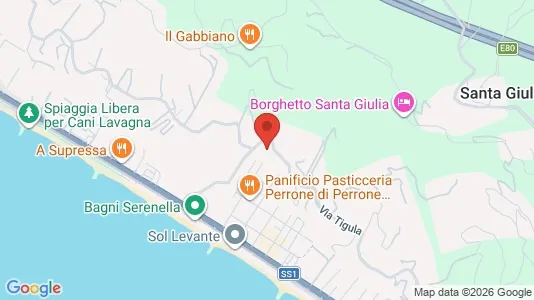 Apartments for rent i Lavagna - kort over placeringen
