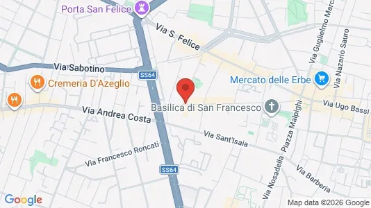 Apartments for rent i Bologna - kort over placeringen