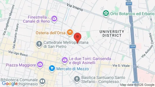 Rooms for rent i Bologna - kort over placeringen
