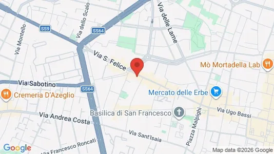 Apartments for rent i Bologna - kort over placeringen
