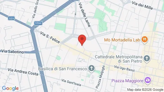 Apartments for rent i Bologna - kort over placeringen