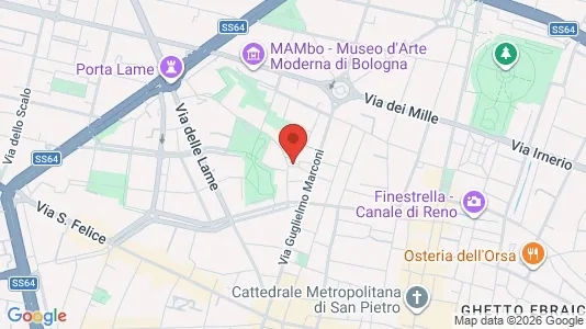 Apartments for rent i Bologna - kort over placeringen