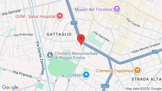 Apartments for rent i Reggio nell'Emilia - kort over placeringen