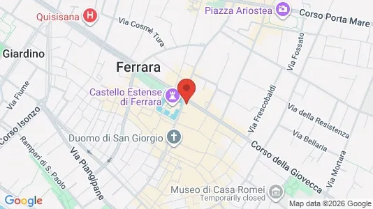 Apartments for rent i Ferrara - kort over placeringen