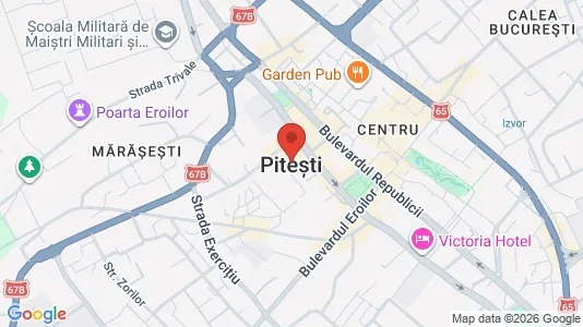 Apartments for rent i Piteşti - kort over placeringen