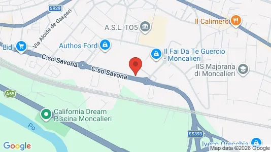 Apartments for rent i Moncalieri - kort over placeringen