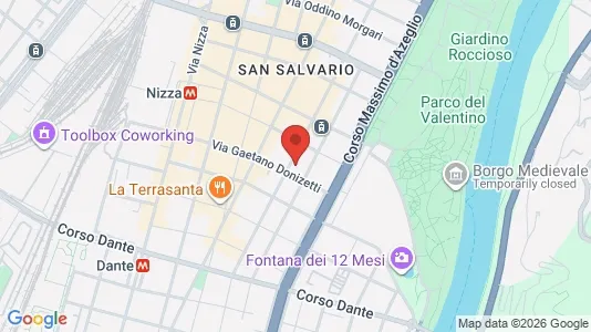 Rooms for rent i Turin - kort over placeringen