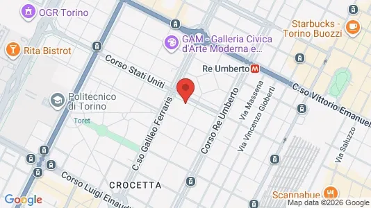 Apartments for rent i Turin - kort over placeringen