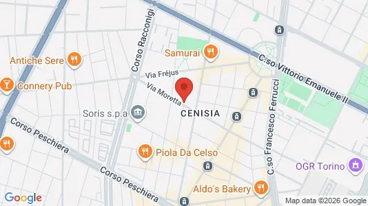 Apartments for rent i Turin - kort over placeringen