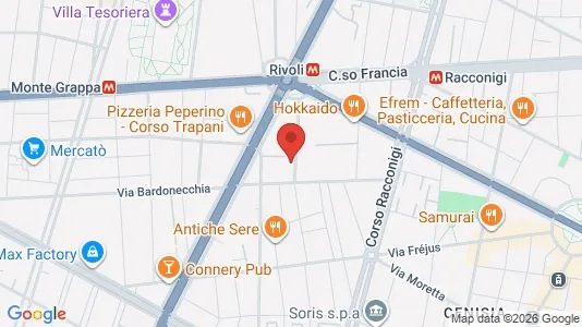 Apartments for rent i Turin - kort over placeringen
